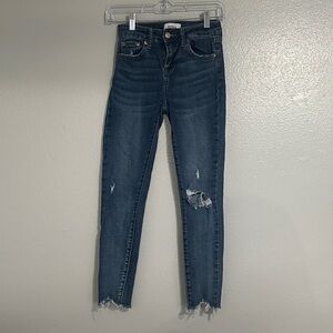 Pistola Dark Blue Distressed Skinny Jeans